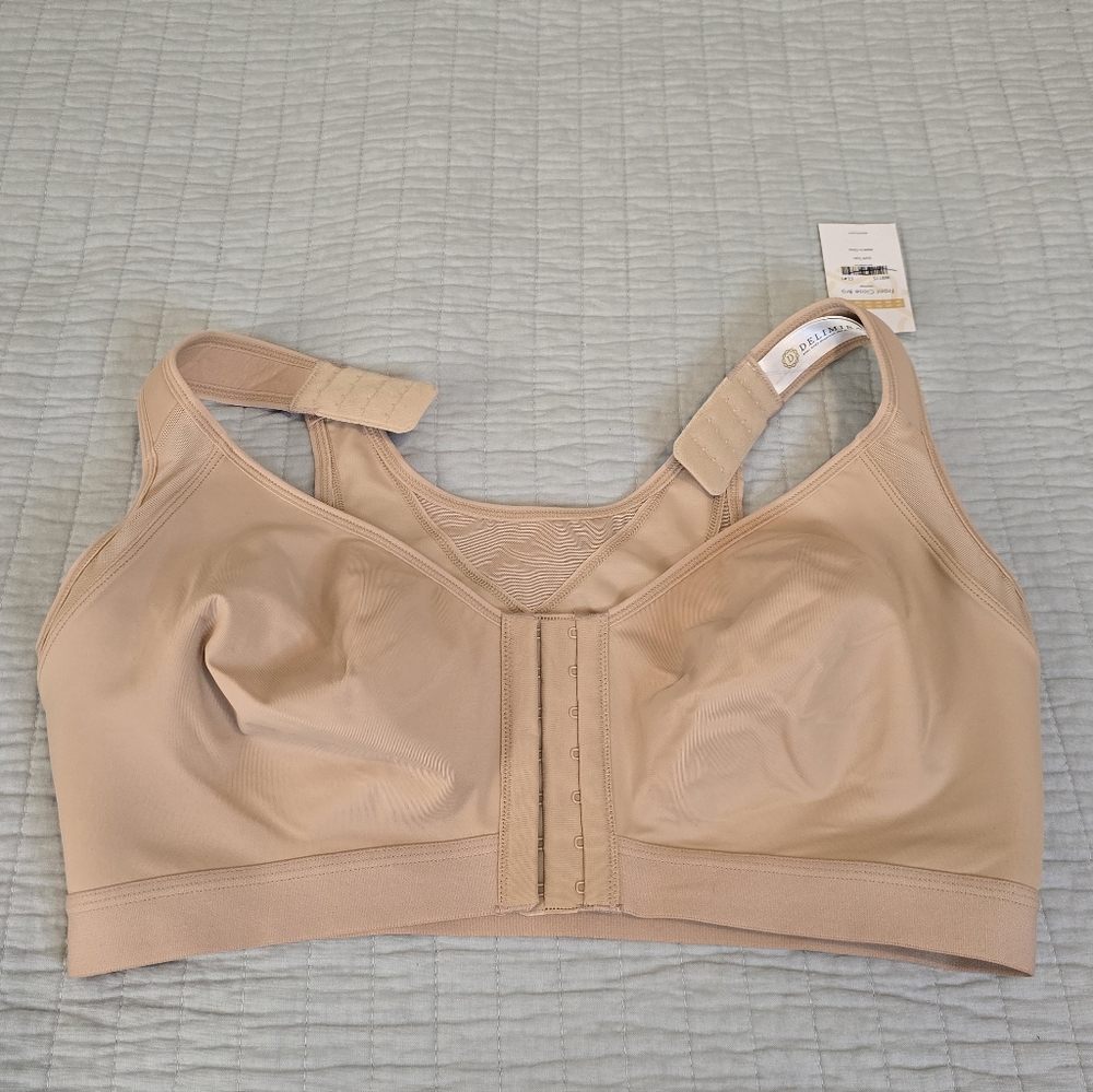 DELIMIRA Women's Front Closure Bra Full Coverage WF Back Support Posture 38E NWT - Picture 3 of 8